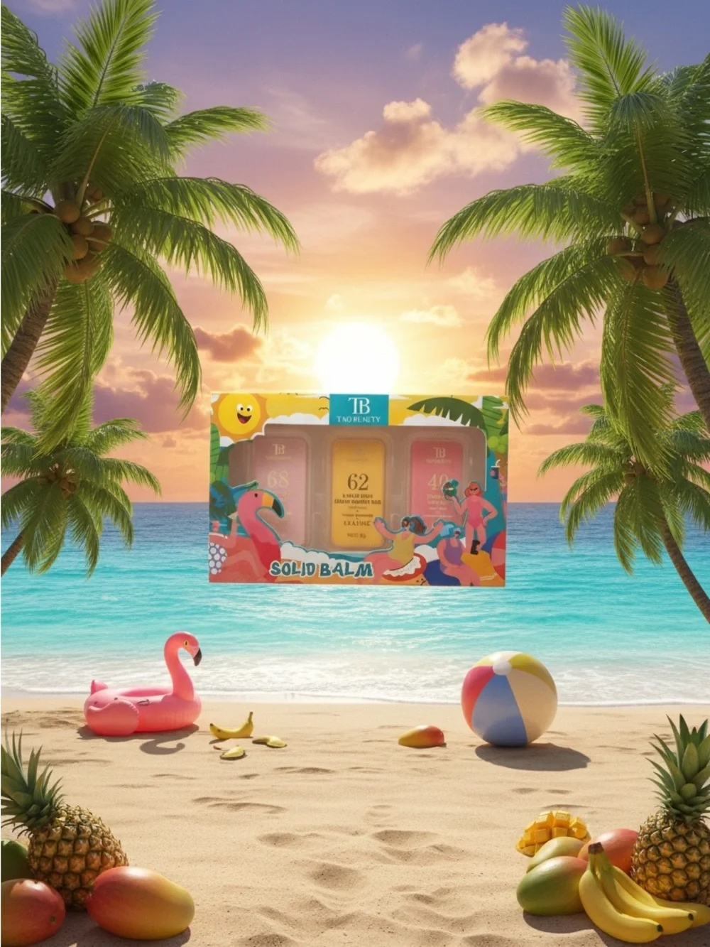 Solid Balm Trio - Tropical Peach, Coral & Yellow